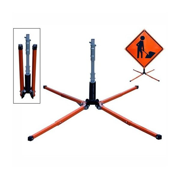 Dicke Safety Products 12 X 22 In. Roll-Up Sign Stand (Black/Orange)