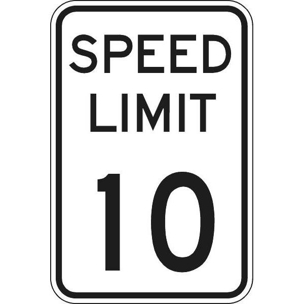 Sign "Speed Limit 10"