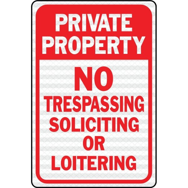 Hy-Ko "Private Property" Sign, 12 X 18" Reflective Heavy Duty Aluminum