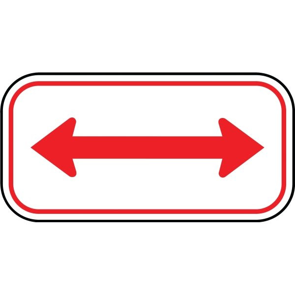 Hy-Ko "Double Arrow" Sign, 12" X 6" Heavy Duty Aluminum