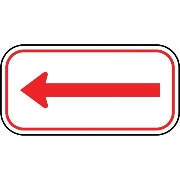 Hy-Ko "Single Arrow" Sign, 12" X 6", Heavy Duty Aluminum