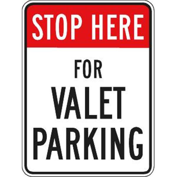 Stop Here Sign, Reflective, 18 X 24