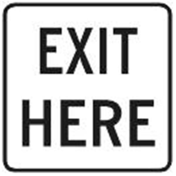 Exit Here Sign, Non-Reflective, 18 X 18
