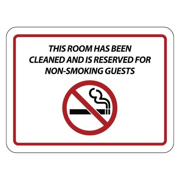Hy-Ko Non-Smoking Room Reserved Cigarette Symbol Sign, Package Of 50