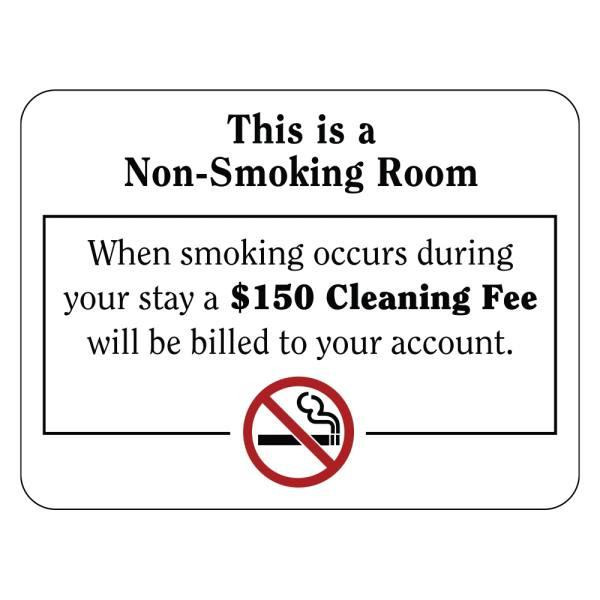 Hy-Ko No Smoking Cigarette Symbol 150 Fee Sign, Package Of 50