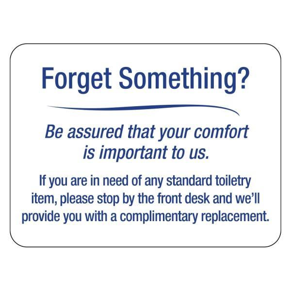 Hy-Ko Forget Something Easel Sign, Package Of 50