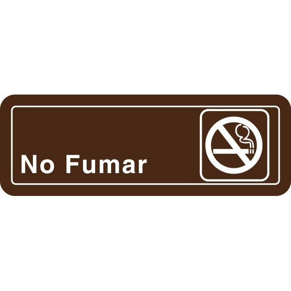 Spanish No Smoking Interior Sign 9x3"