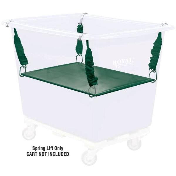 Royal Basket Trucks 14 Bushel Polyethylene Spring Lift, Green