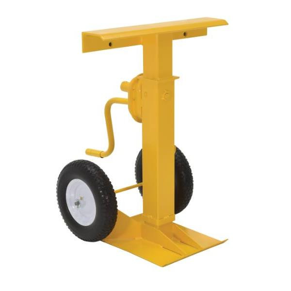 Vestil Steel Hand Crank Trailer Stabilizing Jack With 16 Solid Foam Wheel
