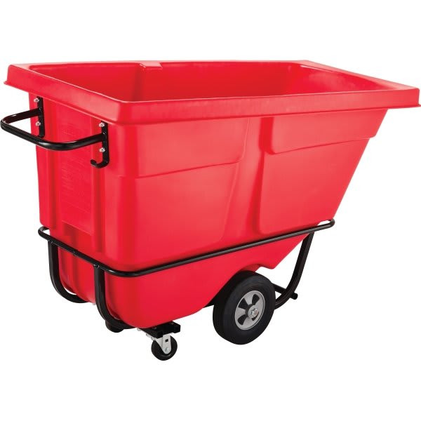 Rubbermaid Commercial 1 Cu Yd Rotational Molded Standard Tilt Truck (Red)