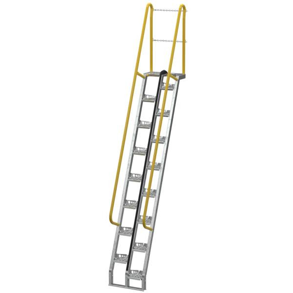 Vestil Galvanized Alternate Tread Stair 68 Degrees