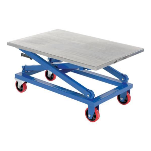 Vestil Mechanical Scissors Cart, Hand Crank 26x40 1000 Lb Capacity