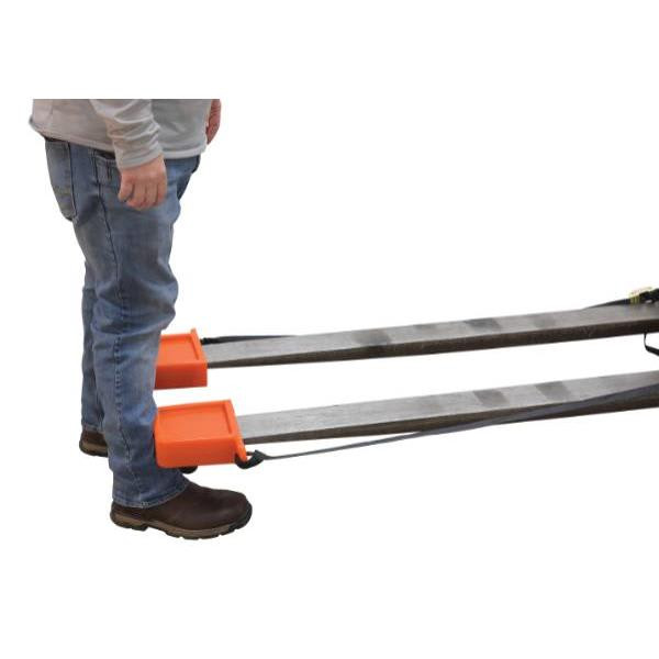 Vestil Fork Tip Protector Thick Orange Package Of 2