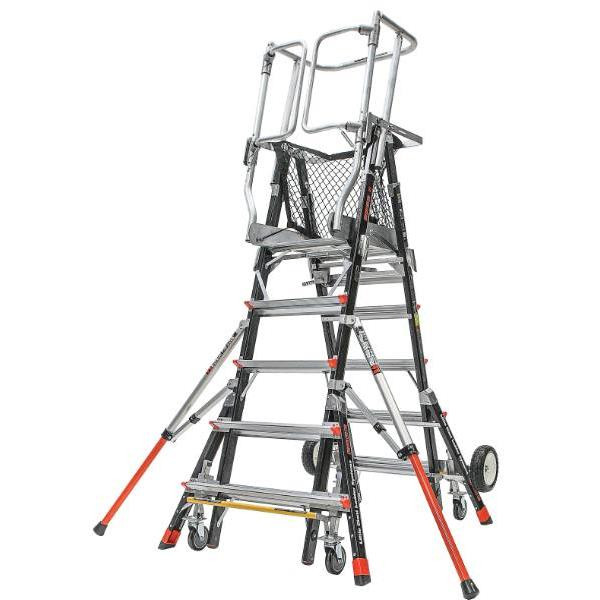 Little Giant Ladders Cage Model 5 Ft. To 9 Ft. Iaa Fg With All Terrain Wheels