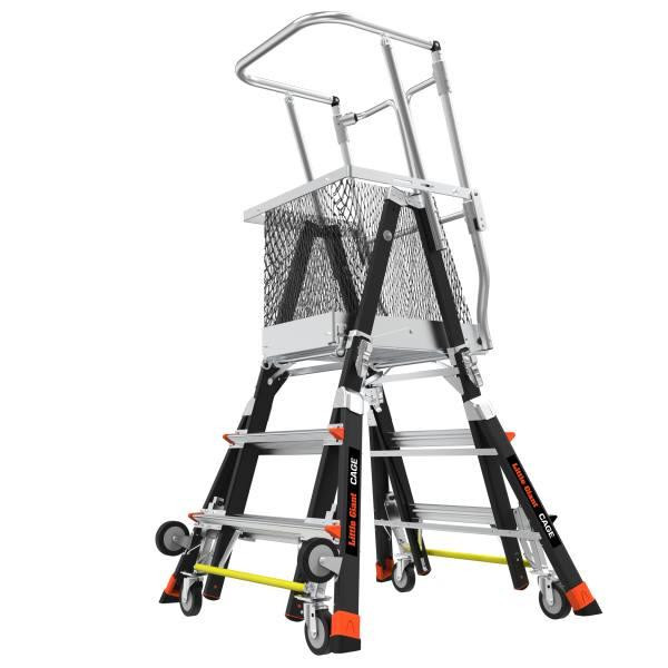 Little Giant Ladders 3-5 Ft Cage Model W/ Wheel Lift