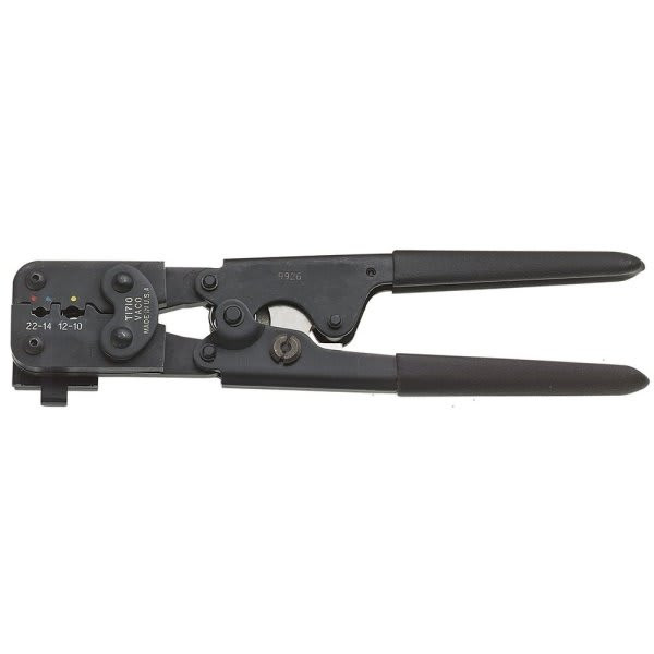 Klein Tools Black Compound Action Ratcheting Crimper