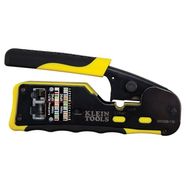 Klein Tools Yellow/Black Pass Thru Modular Crimper