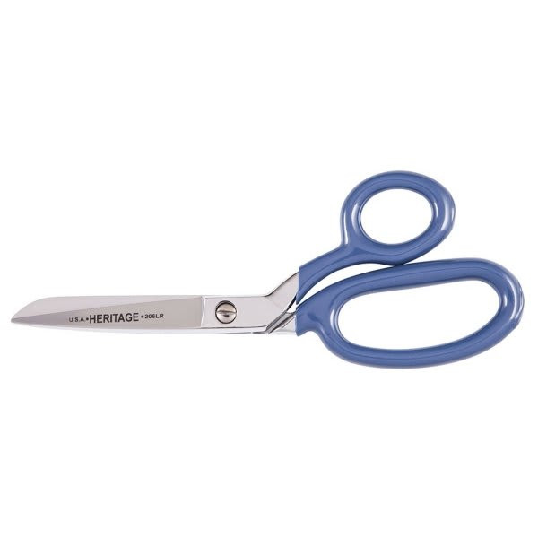 Klein Tools Blue Carbon Steel Bent Trimmer 7" W/Large Bottom Ring