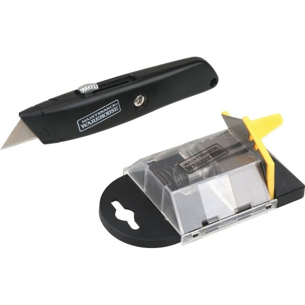 Maintenance Warehouse Retractable Utility Knife With 50 Blades