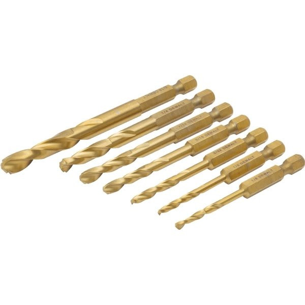 Dewalt 7-Piece Impact Ready Pilot Point Drill Bits
