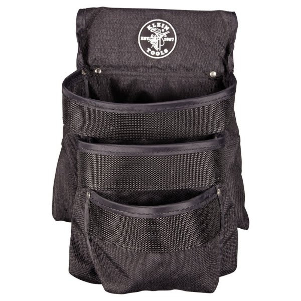 Klein Tools Powerline 3-Pocket Black Utility Pouch