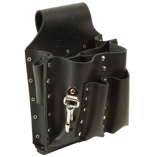 Klein Tools 8-Pocket Black Tool Pouch With Tunnel Loop