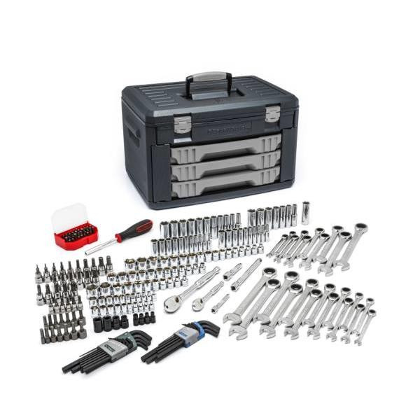 Gearwrench Mechanics Tool Set, 232 Pieces With 3 Drawer Storage Box