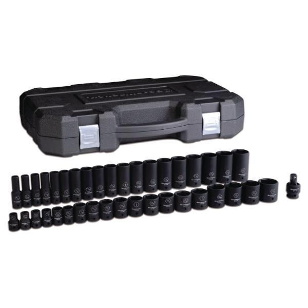 Gearwrench Impact Socket Set 39 Piece 1/2 Inch Drive 6 Point SAE Standard/Deep