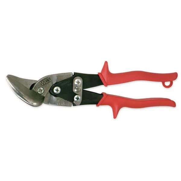 Crescent Metalmaster Offset Snips, Straight To Left, Red Grips, 9-1/4 Inch