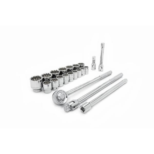 Crescent 21 Pc 3/4 Drive 12 Point Standard Mechanics Tool Set