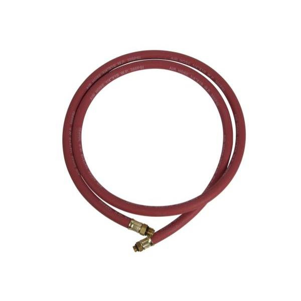 Steelman 5-Foot Rubber Air Hose With 1/4 Inch Nps And 3/8-Inch -24 Brass Fitting
