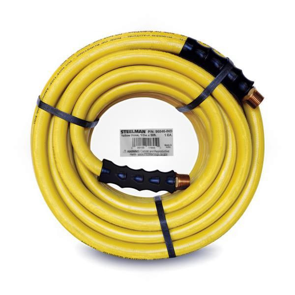 Steelman 50' Yellow Rubber 1/2-Inch Id Hose Reel Replacement Air / Water Hose