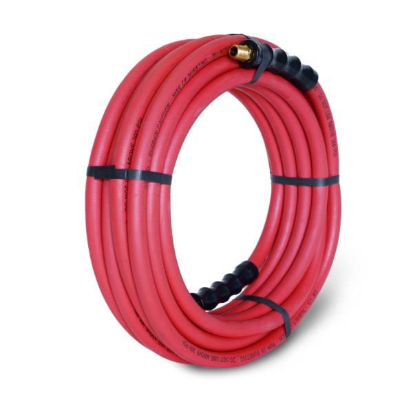 Steelman 35-Foot X 3/8-Inch Rubber Air Hose With 1/4-Inch Male Npt Brass Fitting