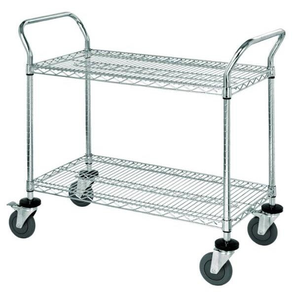 Quantum Storage Systems 24x36x37-1/2 In Wire 2-Shelf Cart