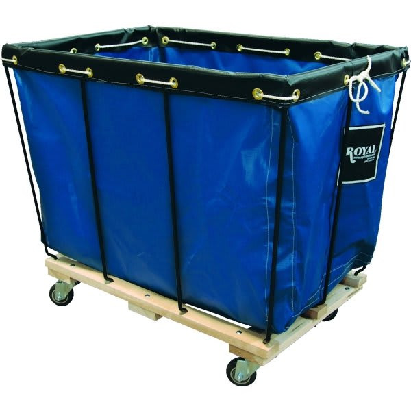 Royal Basket Trucks 12 Bushel Vinyl Knockdown Basket Truck, Blue