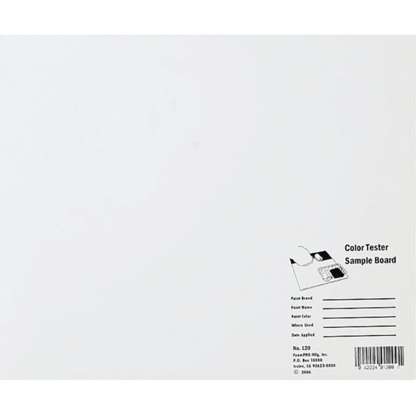 Foampro Mfg 120 10" X 12" Color Tester Board, Case Of 24