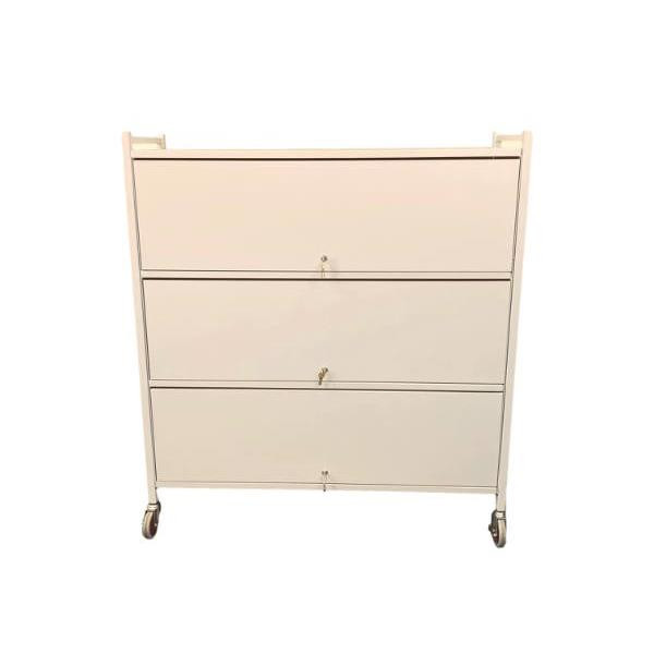 Omnimed Omnicart 24 Cap Big Beam With Full Door Locking Panel, Flat Key, Beige