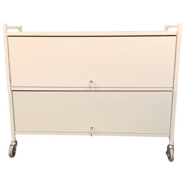 Omnimed Omnicart 16 Cap Big Beam With Full Door Locking Panel, Flat Key, Beige