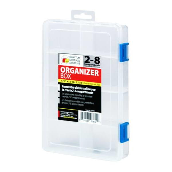 Quantum Storage Systems Clear Compartment Storage Box 7-3/4x5-1/2x1-3/4 In Package Of 12