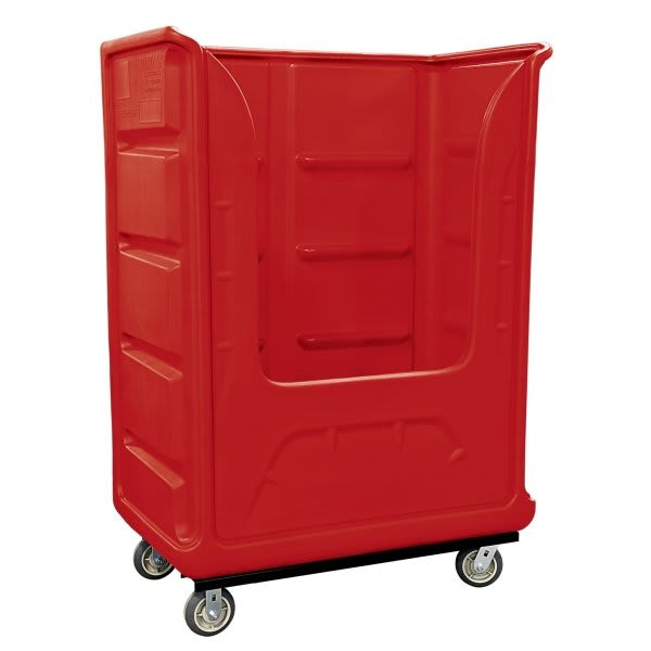 Royal Basket Trucks 48 Cubic Foot Bulk Poly Truck 48 X 28 X 61 X 68 1/2, Red