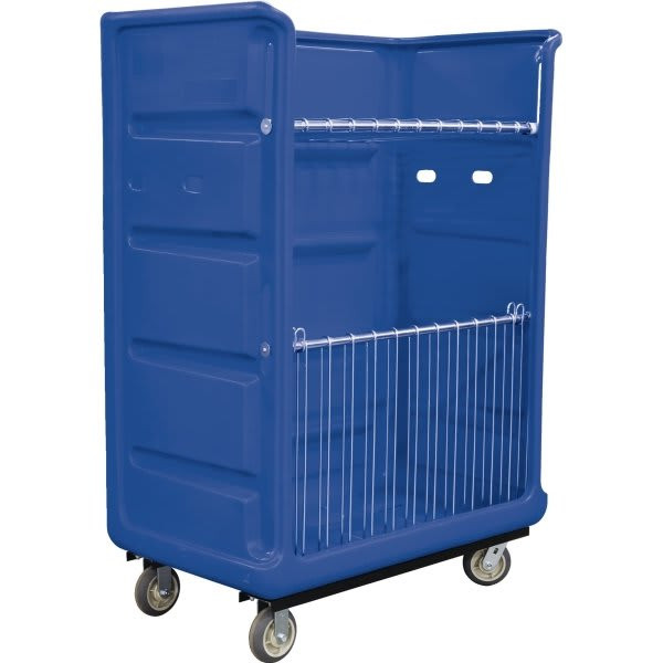 Royal Basket Trucks 48 Cubic Foot Turnabout Truck, Blue, With Two Wire Shelves