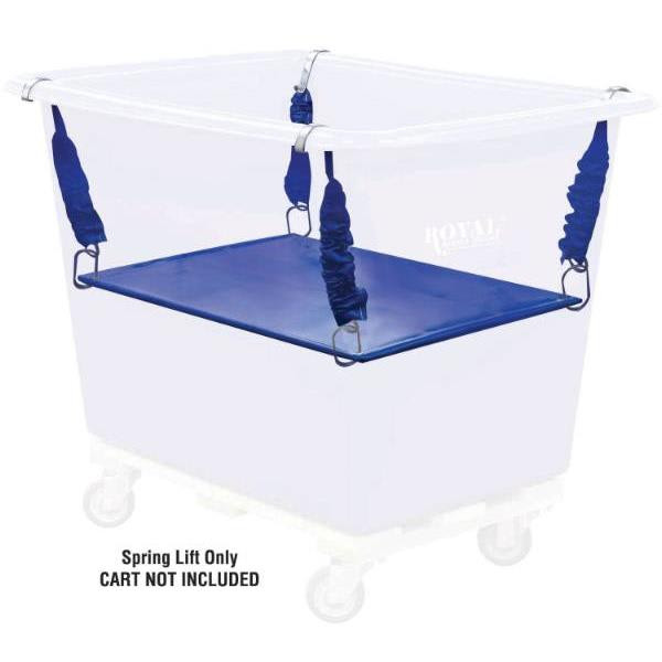 Royal Basket Trucks 20 Bushel Polyethylene Spring Lift, Blue