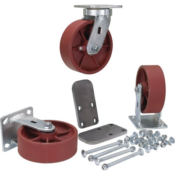 Vestil Ductile Steel Caster Kit 6" X 2"