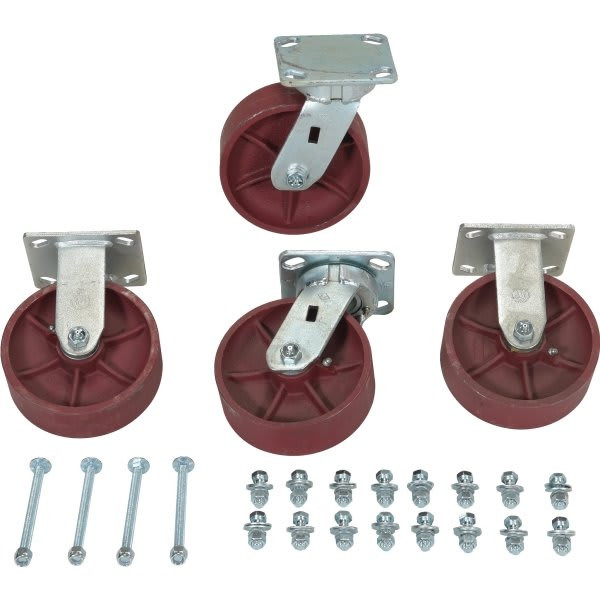 Vestil 8000 Lb Ductile Steel Caster Kit 6" X 2"