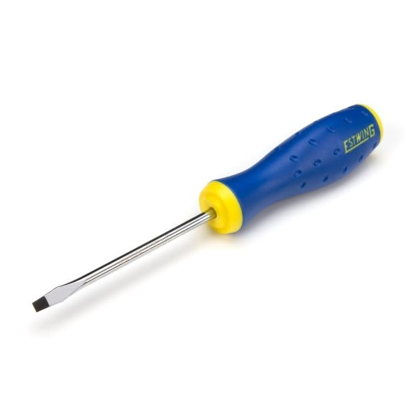 Estwing 3/16 Inch X 4 Inch Magnetic Slotted Tip Screwdriver Blue Yellow