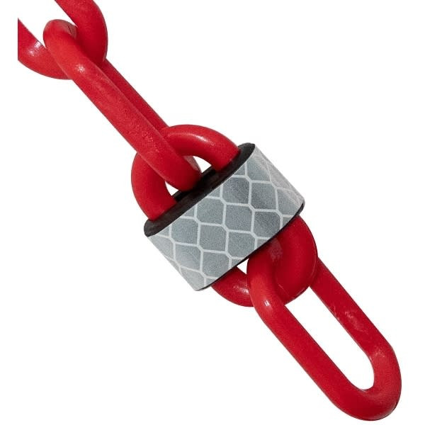 Mr. Chain 2 Inch X 25 Feet Red Reflective Plastic Barrier Chain