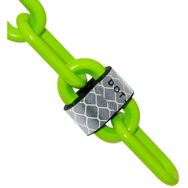 Mr. Chain 2 Inch X 100 Feet Safety Green Reflective Plastic Barrier Chain