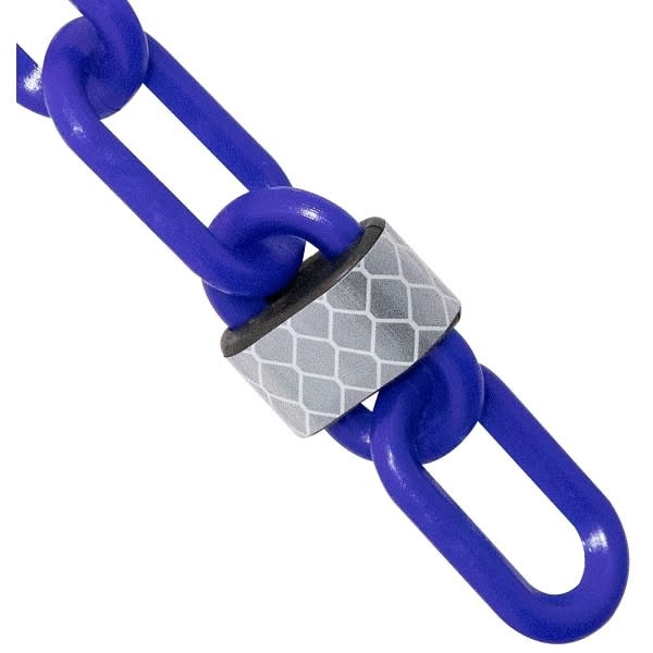 Mr. Chain 2 Inch X 100 Feet Traffic Blue Reflective Plastic Barrier Chain
