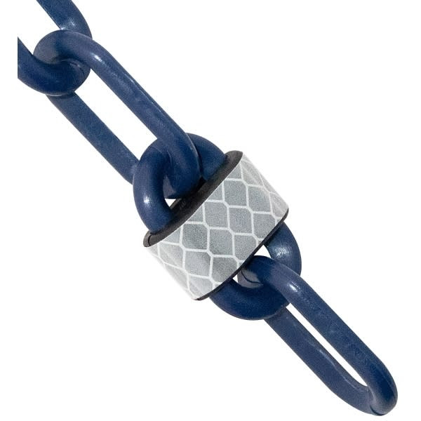 Mr. Chain 2 Inch X 100 Feet Cobalt Blue Reflective Plastic Barrier Chain