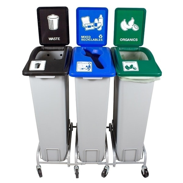 Ecosafe Ecostation Dolly Unit With Wheels For 23 Gallon Bin